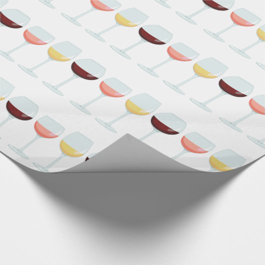 Wein-Gläser Geschenkpapier (Ecke)