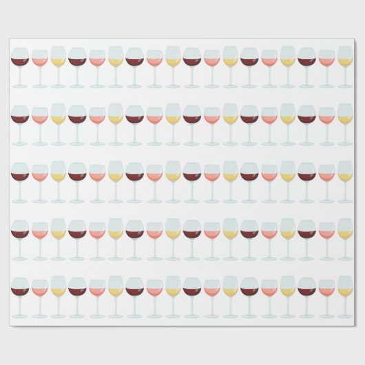 Wein-Gläser Geschenkpapier (Flach)