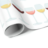 Wein-Gläser Geschenkpapier (Rolleneckpunkt)