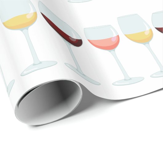 Wein-Gläser Geschenkpapier (Rolleneckpunkt)