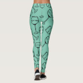 WEIN-GLASPATTER-Leggings Leggings (Rückseite)