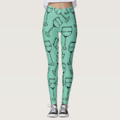 WEIN-GLASPATTER-Leggings Leggings (Vorderseite)