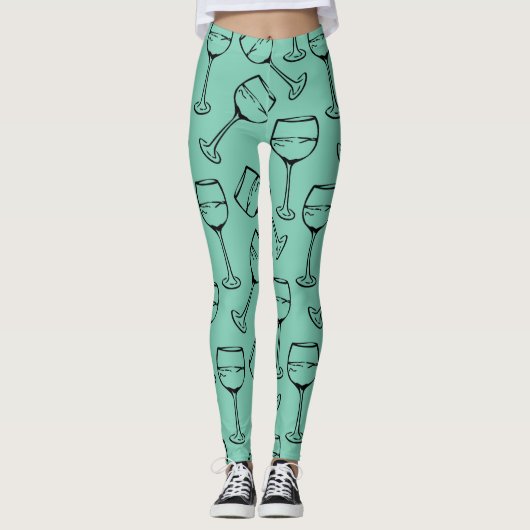 WEIN-GLASPATTER-Leggings Leggings (Vorderseite)