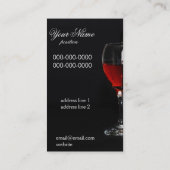 Wein glassbusiness Kartenschablone Visitenkarte (Rückseite)