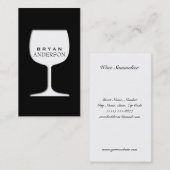 Wein-Glassommelier-Visitenkarte Visitenkarte (Vorne/Hinten)
