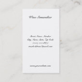Wein-Glassommelier-Visitenkarte Visitenkarte (Rückseite)