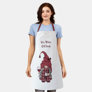 Wein-Gnom Es ist Wein-Zeit  Schürze