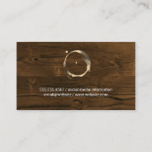 Wein Gold | Hintergrund Holz Visitenkarte (Rückseite)