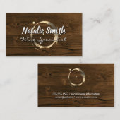 Wein Gold | Hintergrund Holz Visitenkarte (Vorne/Hinten)