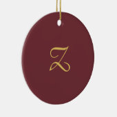 Wein Gold Monogram Beruflich Trendy Modern Keramik Ornament (Rechts)