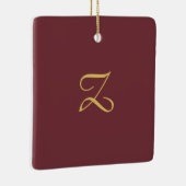 Wein Gold Monogram Beruflich Trendy Modern Keramikornament (Rechts)
