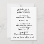 Wein-Göttin-Ansammlung Einladung (Rückseite)