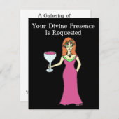 Wein-Göttin-Ansammlung Einladung (Vorne/Hinten)