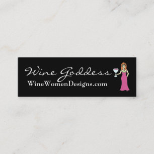 Wein-Göttin, WineWomenDesigns.com-Visitenkarte Mini Visitenkarte