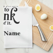 Wein hat nicht viele Vitamine - Funny Wine Zitat Geschirrtuch (Viertel Falte)