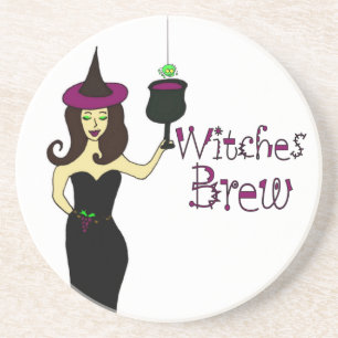 Wein-Hexe-"Hexenbrew-" Halloween-Wein-Untersetzer Getränkeuntersetzer