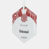 Wein Hochzeit Gown Bridesmaid Weihnachtsschmuck (Vorderseite Links)