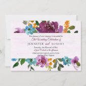 Wein-Hochzeits-Einladungs-horizontales Strahlen Einladung (Vorderseite)