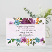 Wein-Hochzeits-Einladungs-horizontales Strahlen Einladung (Stehend Vorderseite)