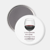 WEIN - ICH LIEBE KOCHEN MIT WEIN MAGNET (Vorderseite/Rückseite)