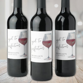 Wein im Alter bis zur Perfektion Geburtstag Weinetikett