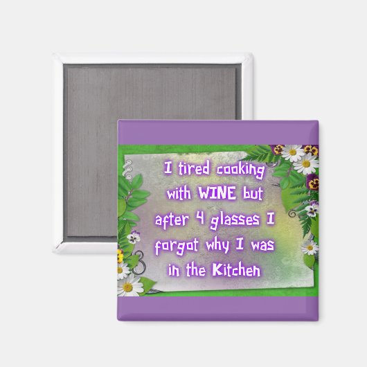 Wein im Küchenmagnet Magnet (Vorderseite/Rückseite)
