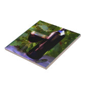 Wein im Sonnenuntergang Fliese (Seite)