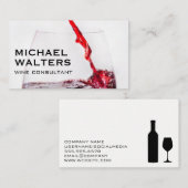 Wein in Glas | Roter Wein Visitenkarte (Vorne/Hinten)