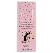 Wein ist billiger als das Abendessen für 2 Valenti Geschenktüte Für Weinflaschen (Vorderseite)