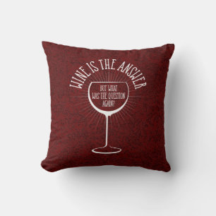 Wein ist das Antwort-Kissen Kissen