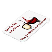 Wein ist der Lösungsmagnet Magnet (Linke Seite)