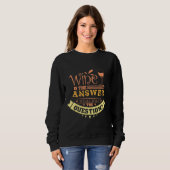 Wein ist die Antwort 65 Sweatshirt (Vorne ganz)