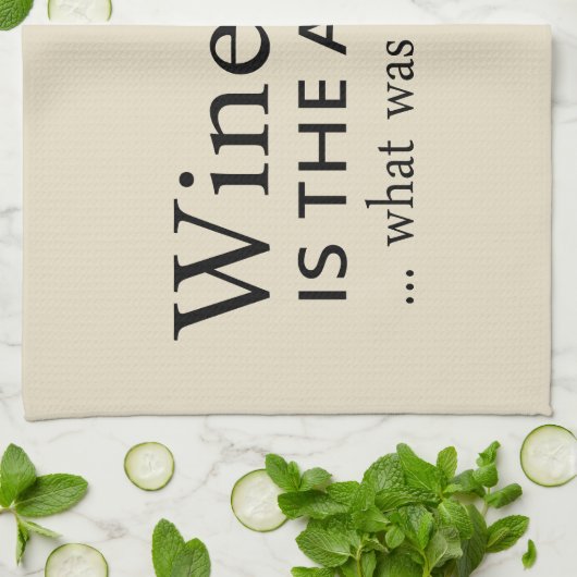 Wein ist die Antwort auf ein lustiges Weinangebot Geschirrtuch (Gefaltet)