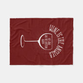 Wein ist die Antwort Fleecedecke (Vorderseite (Horizontal))