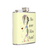 Wein ist die Antwort, was die Frage war? Flasche Flachmann (Rechts)