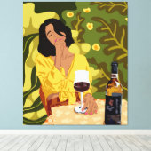 Wein ist die Antwort. Was war die Frage? Leinwanddruck (Insitu (Holzboden))