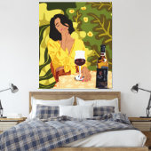 Wein ist die Antwort. Was war die Frage? Leinwanddruck (Insitu (Schlafzimmer))