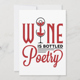 Wein ist gebottete Poesie Feiertagskarte