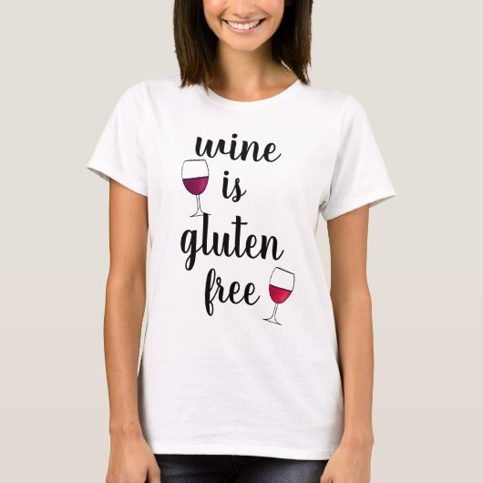 Wein ist glutenfrei T-Shirt (Vorderseite)