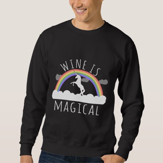 Wein ist magisch sweatshirt (Vorderseite)
