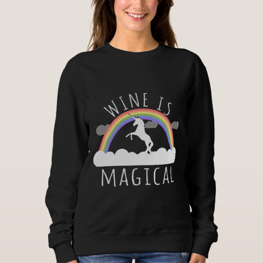 Wein ist magisch sweatshirt (Vorderseite)