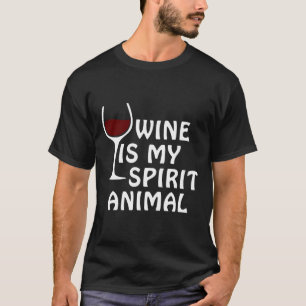 Wein ist mein Geist Tiermänner Frauen T-Shirt