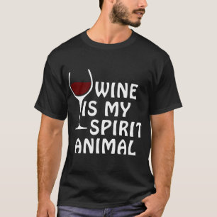 Wein ist mein Geist Tiermänner Frauen T-Shirt