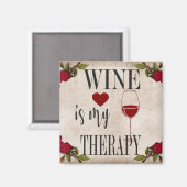 Wein ist mein Heilmagnet Magnet (Vorderseite/Rückseite)