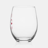 Wein ist mein Valentin Weinglas Ohne Stiel (Links)