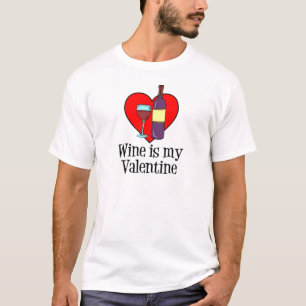 Wein ist mein Valentinisches Funny Design T-Shirt