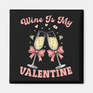 Wein ist mein Valentinsherz Valentinstag Trinker L Magnet