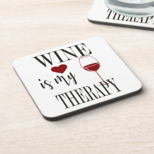 Wein ist meine Therapie Getränkeabdeckung Getränkeuntersetzer