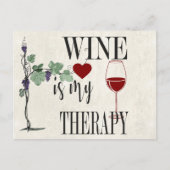 Wein ist meine Therapie Postkarte (Vorderseite)