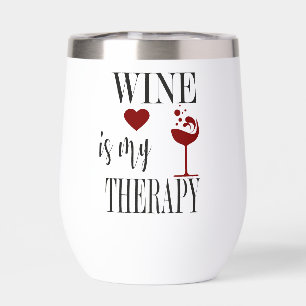 Wein ist meine Therapie Thermal Tumbler